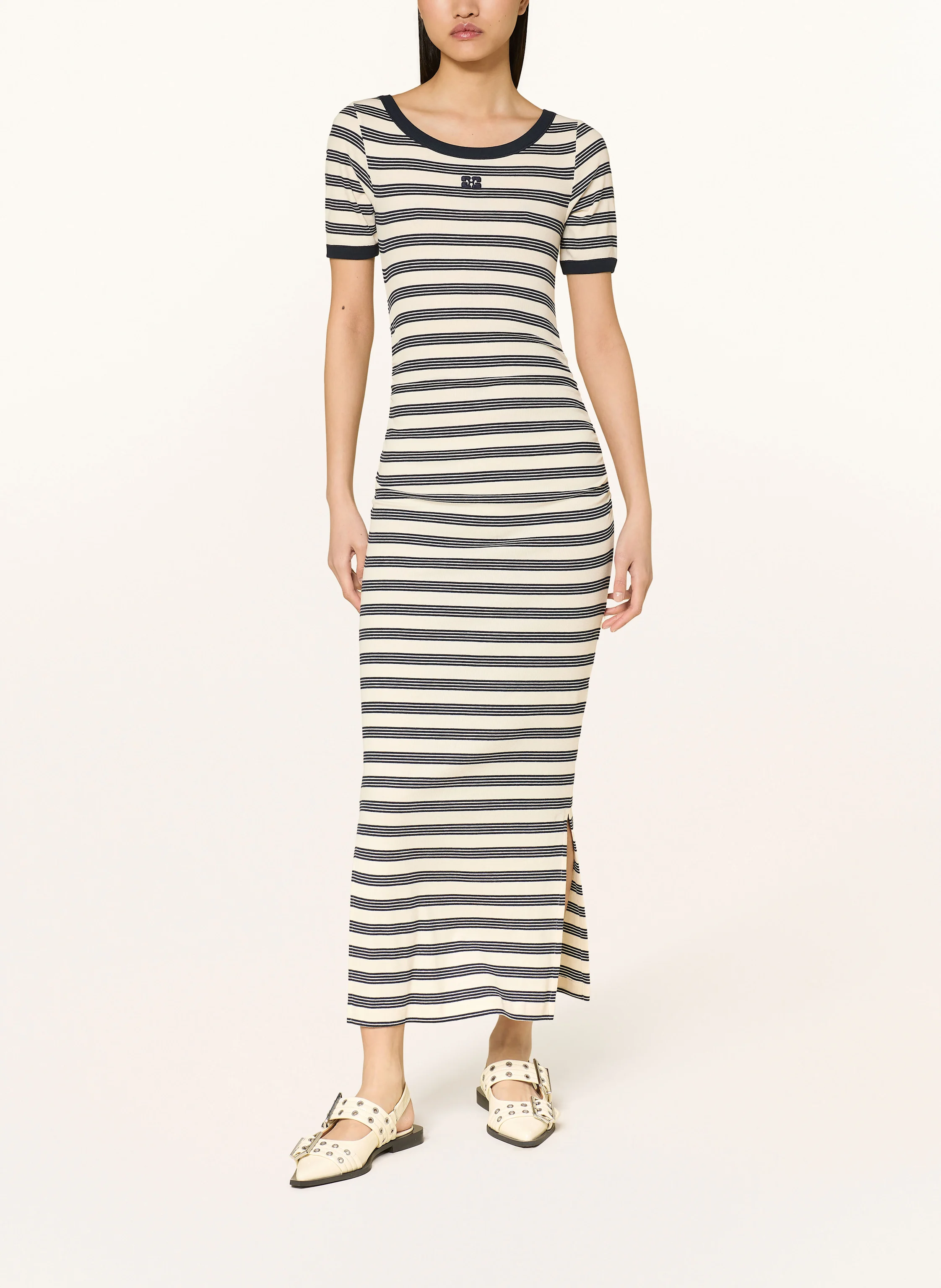 GANNI Kleid mit 3/4-Arm