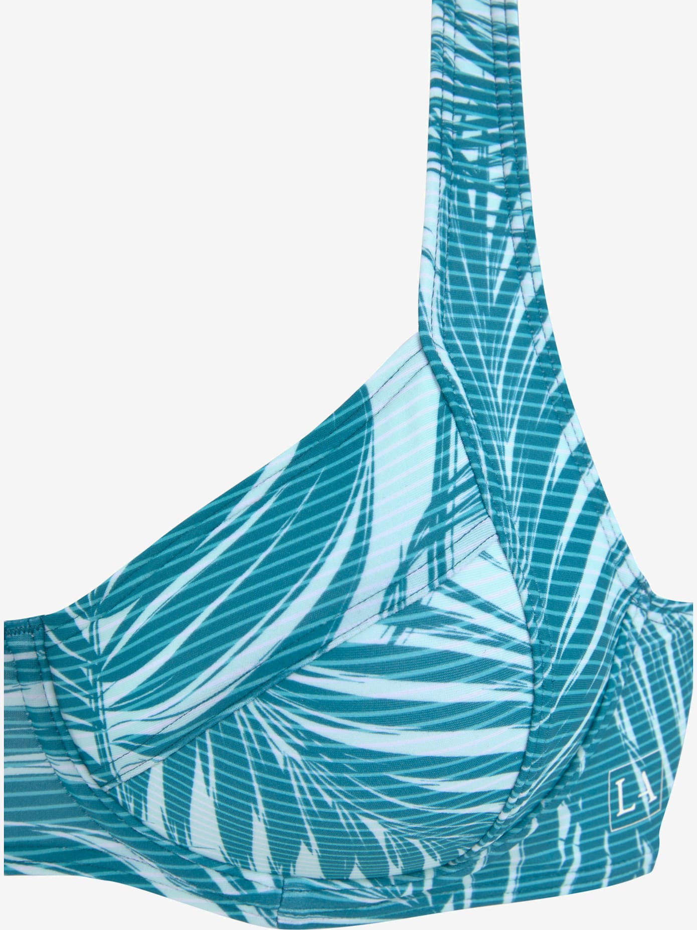 Haut de maillot de bain à armatures imprimé palmiers tendance