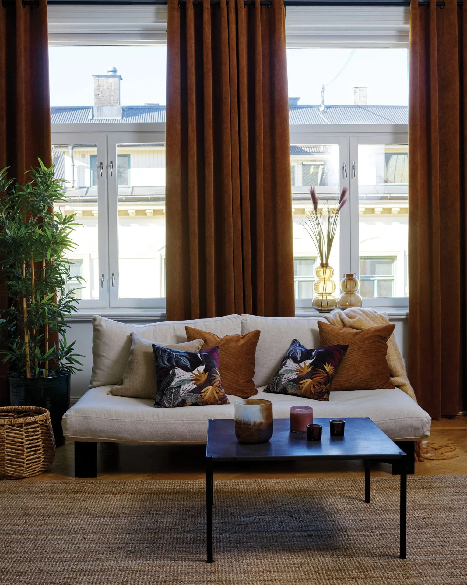 Gardin cognac - 135x240cm 7cm