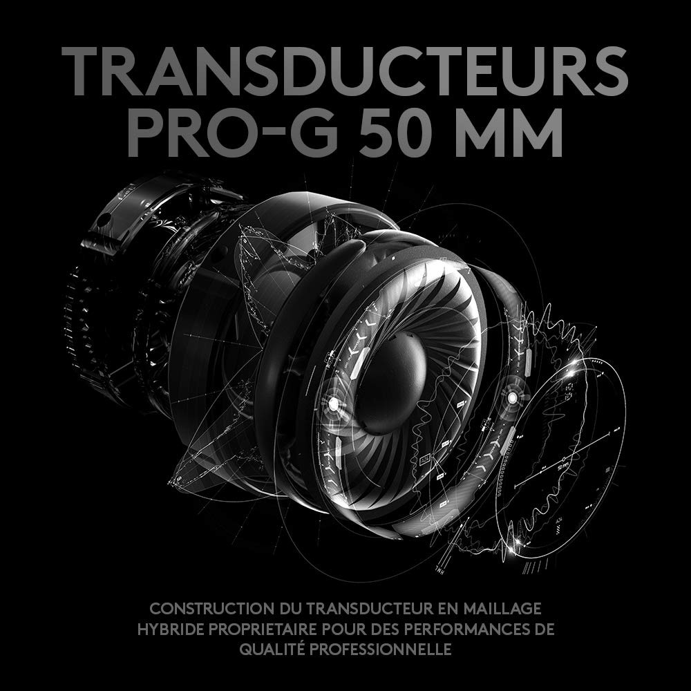 Logitech G PRO X Casque filaire gamer Over-Ear avec Micro BLUE VO!CE, DTS Headphone:X 2.0, Transducteurs PRO-G 50mm, Son Surround 7.1 pour Gaming Esport, PC/PS/Xbox/Nintendo Switch – Noir