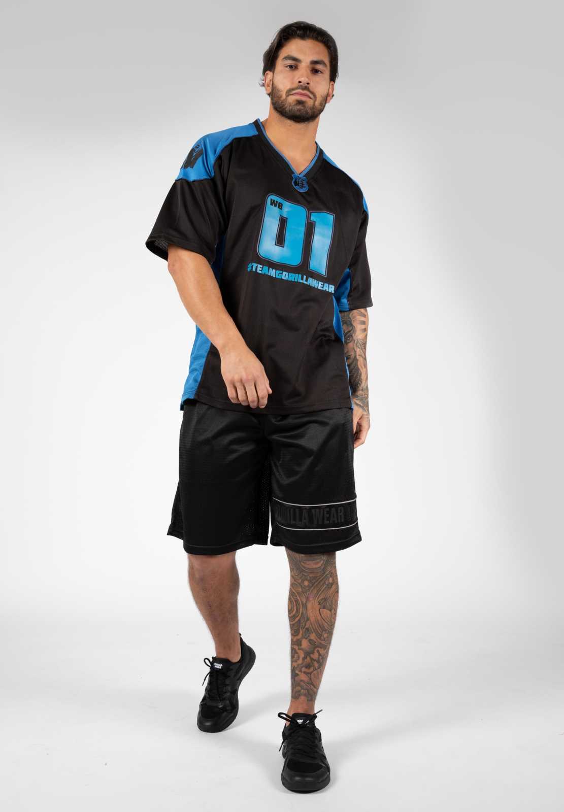 Camiseta Gorilla Wear Athlete 2.0 - William Bonac Azul Marinho/Preto