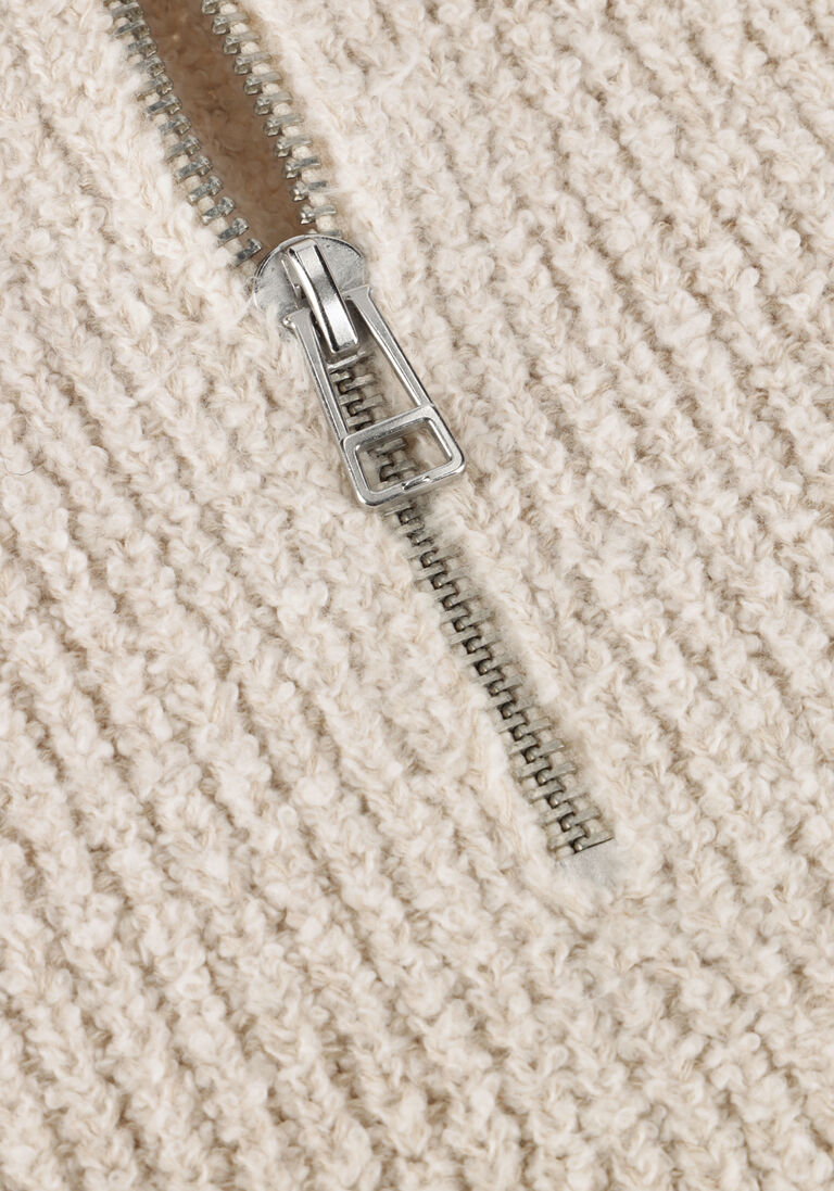 beige second female coltrui gerda knit zip collar