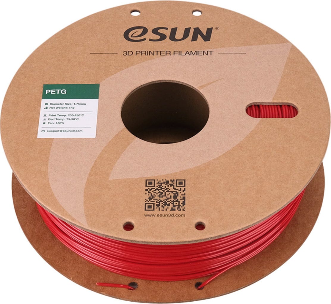 eSUN  PETG Fire Engine Red, 1,75 mm / 1000 g    Lichtdurchlässiges Filament mit ausgezeichneter Schlagfestigkeit