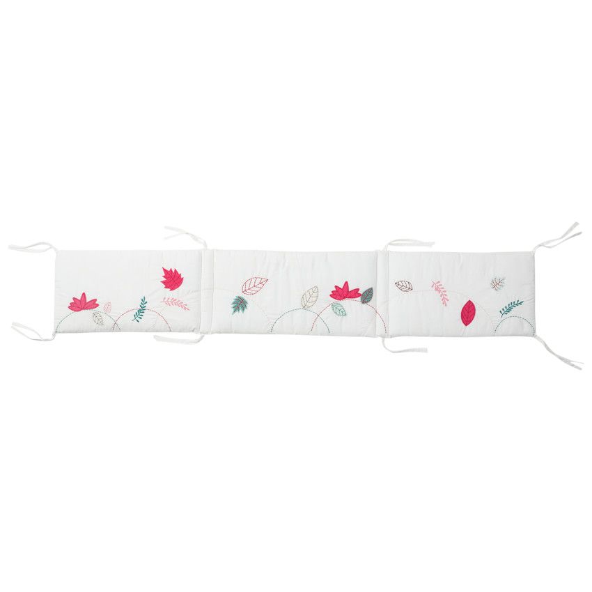 Tour de lit 3 pans fille Poetic nature - Ecru