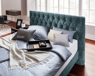 JOOP! Boxspringbett CUBIC CHESTERFIELD 180 x 200 cm dunkeltürkis