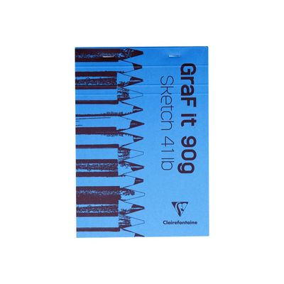 Clairefontaine Graf It - Carnet de croquis - 80 feuilles - A5 - 90 gr - disponible dans différentes couleurs