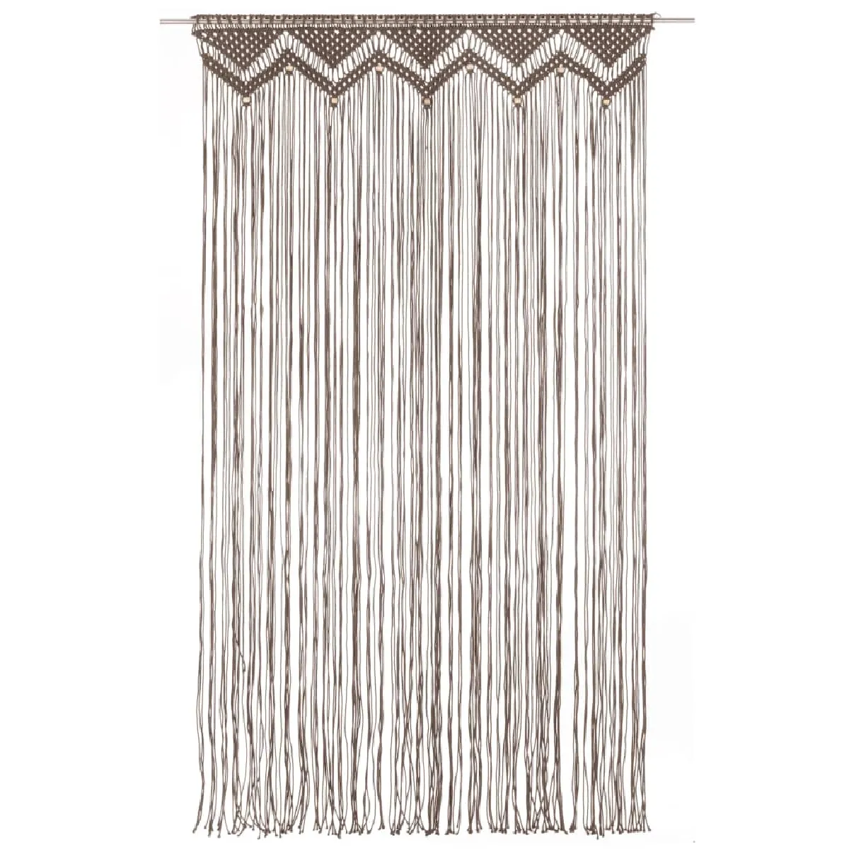 vidaXL Rideau en Macramé Taupe