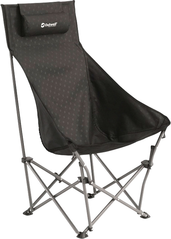 Outwell Emilio Black Klappstuhl mit Nackenstütze 65 x 44 x 101 cm