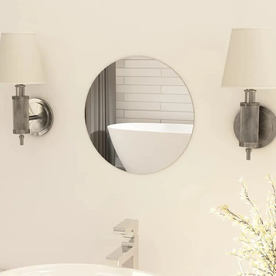 vidaXL - Spiegel - Zilver - Glas - Φ 30 cm