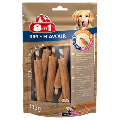 8in1 Kausnacks Triple Flavour Ribs 6Stk. 113g