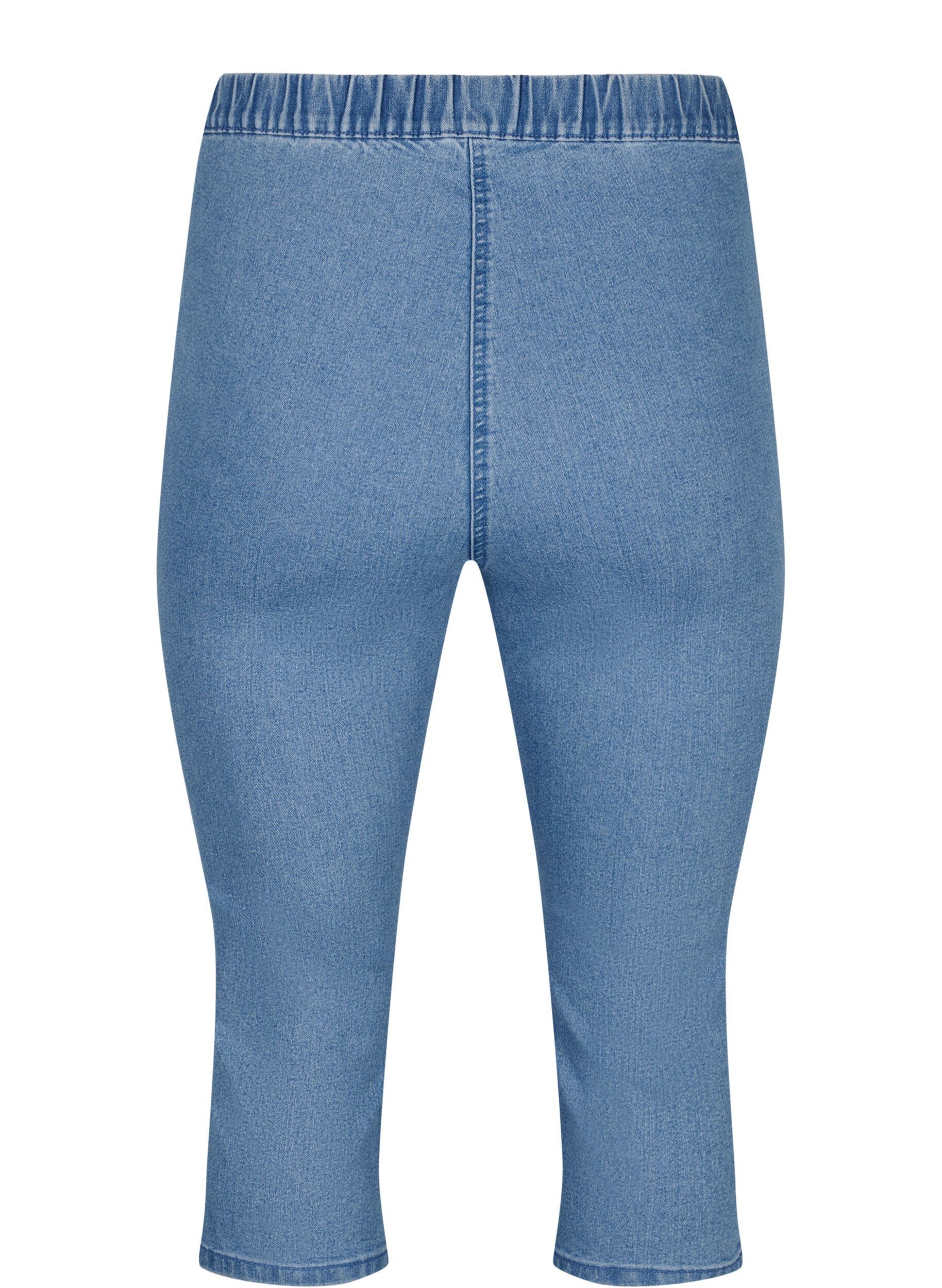 FLASH - Højtaljede denim knickers med slim fit