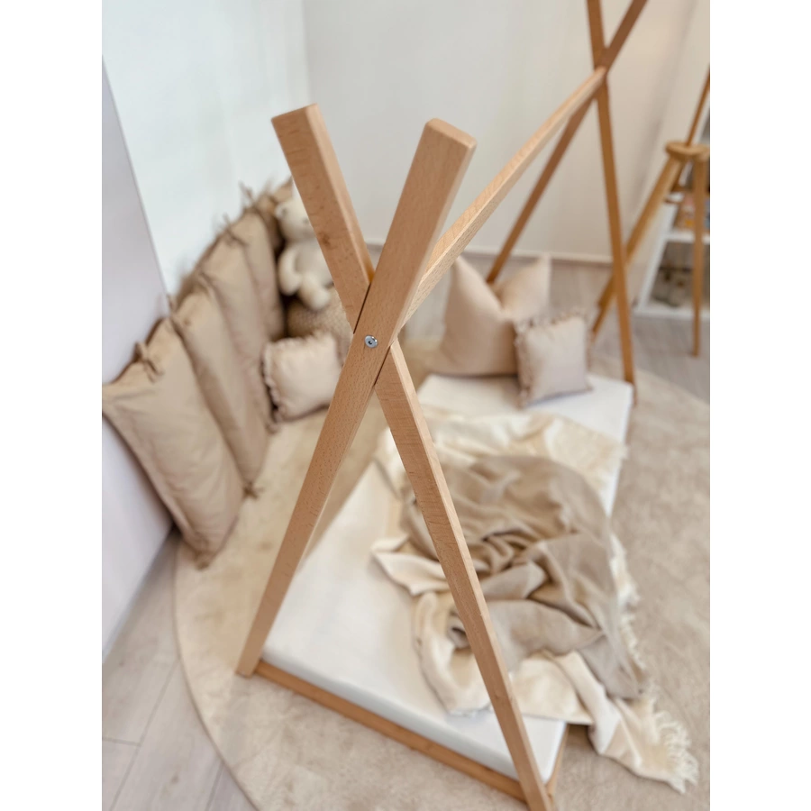 kindsgard Tipibett skjuly 70 x 140 cm natur