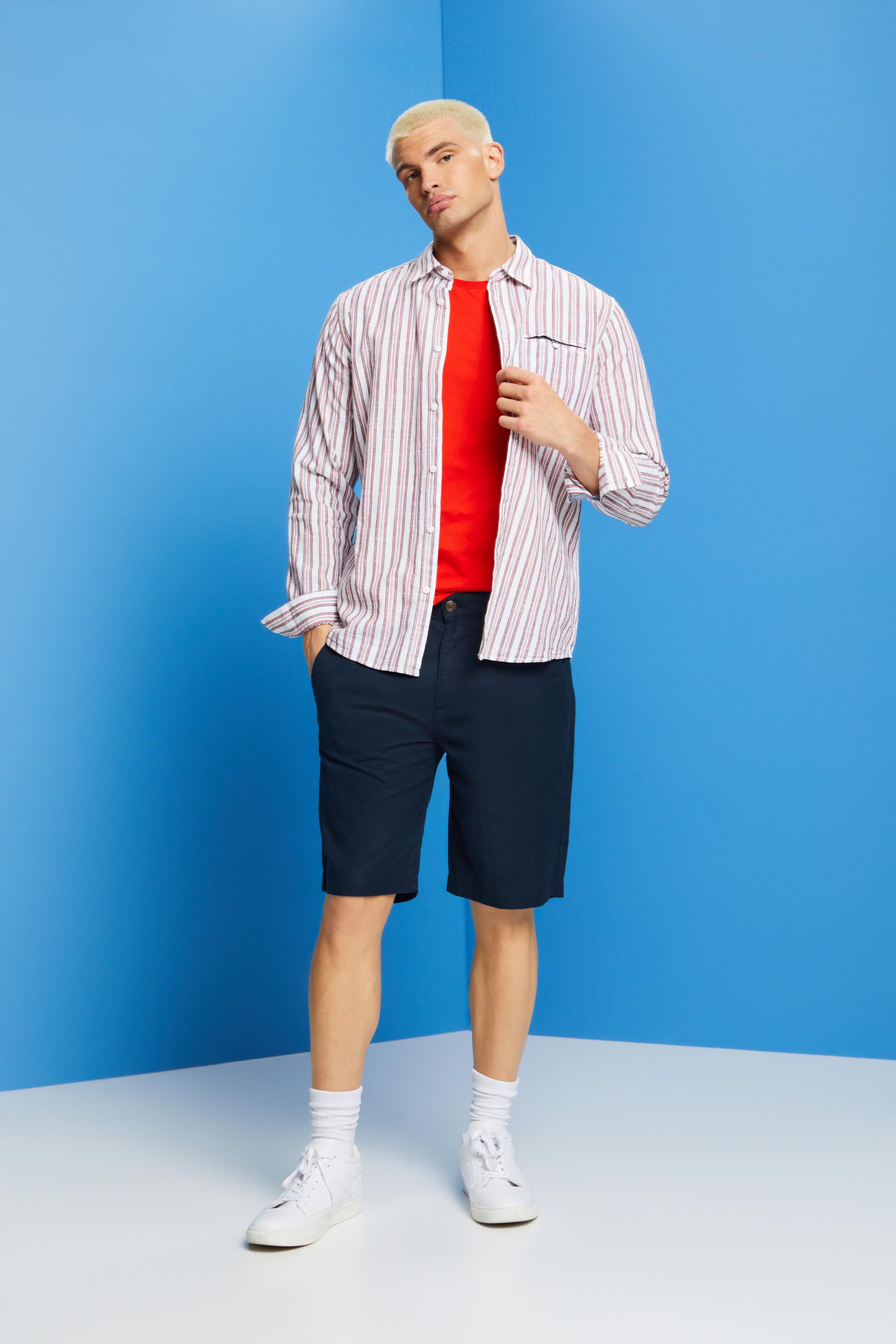 Chemise en coton à rayures