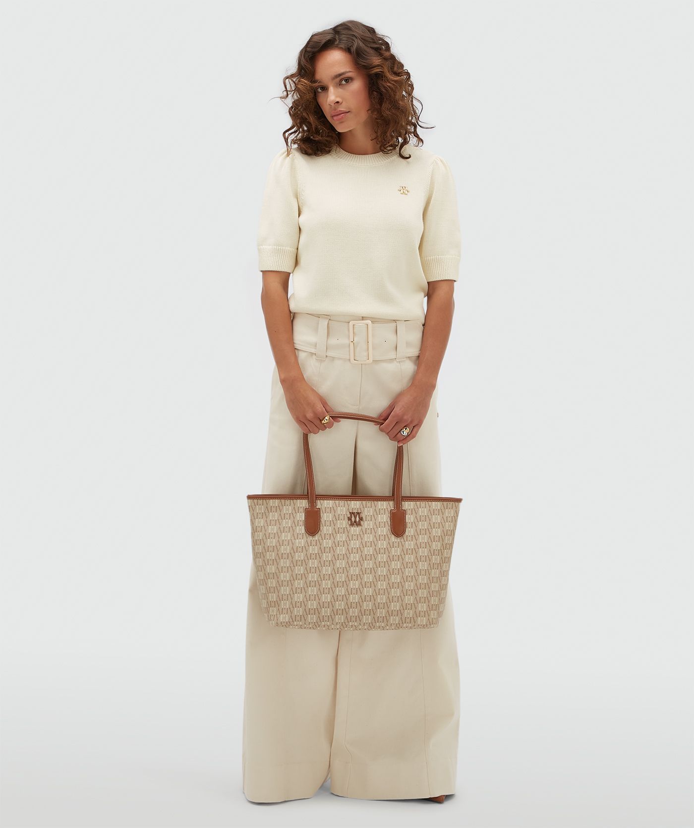 JV-BRENT fitted sweater - cloud white