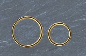 Geberit Sigma 50 drukplaat mustang leisteen met gouden knoprand