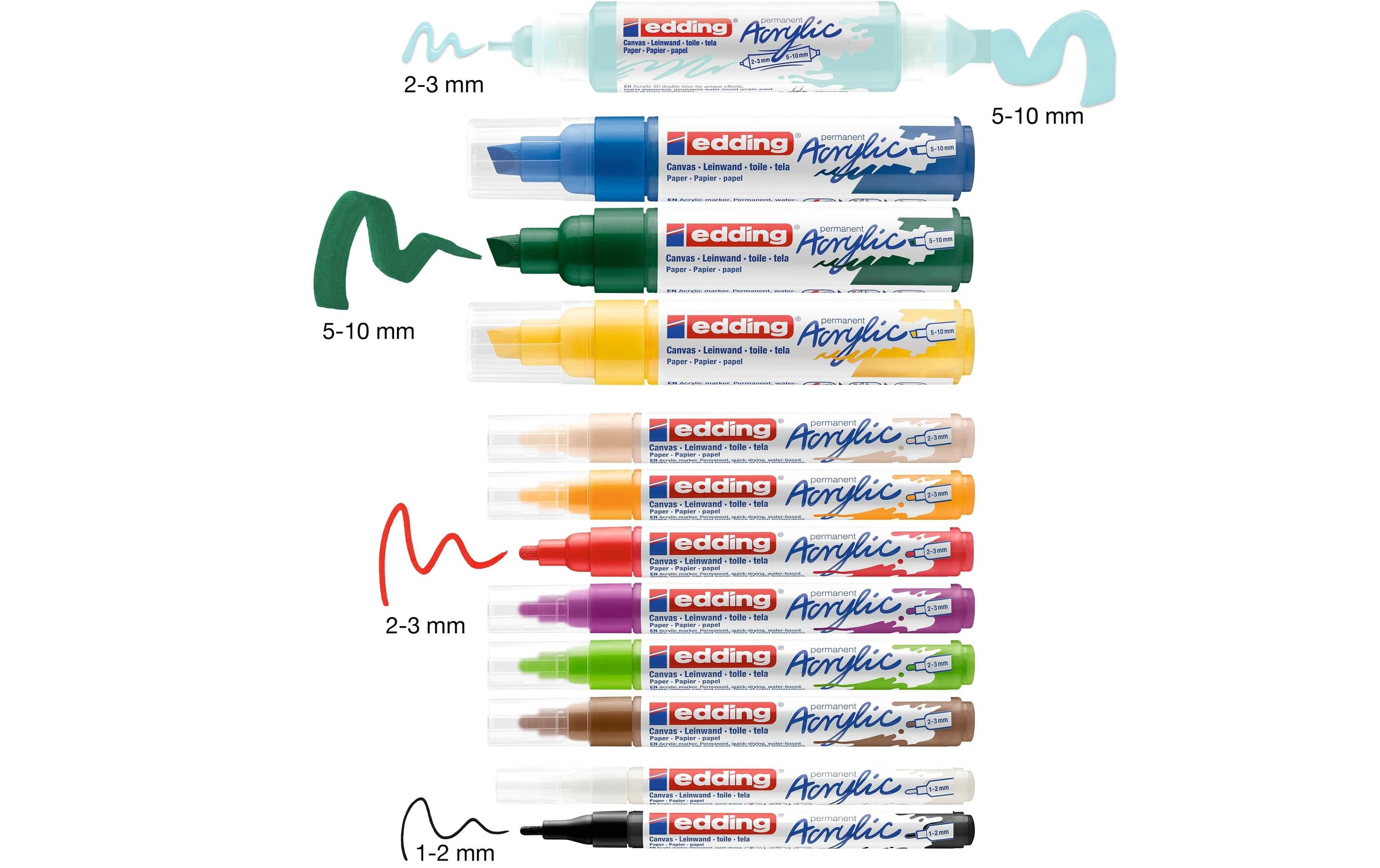 Acrylmarker Starter Set 12-teiligAcrylstifte im 12-teiligen Set