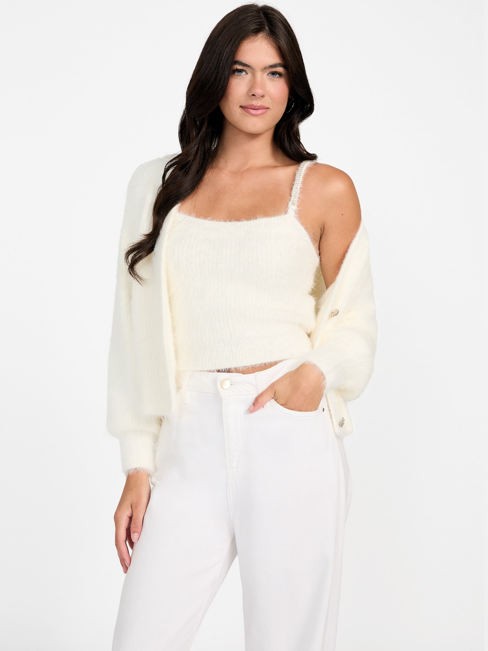 Top cropped Keyla Fuzzy Sweater