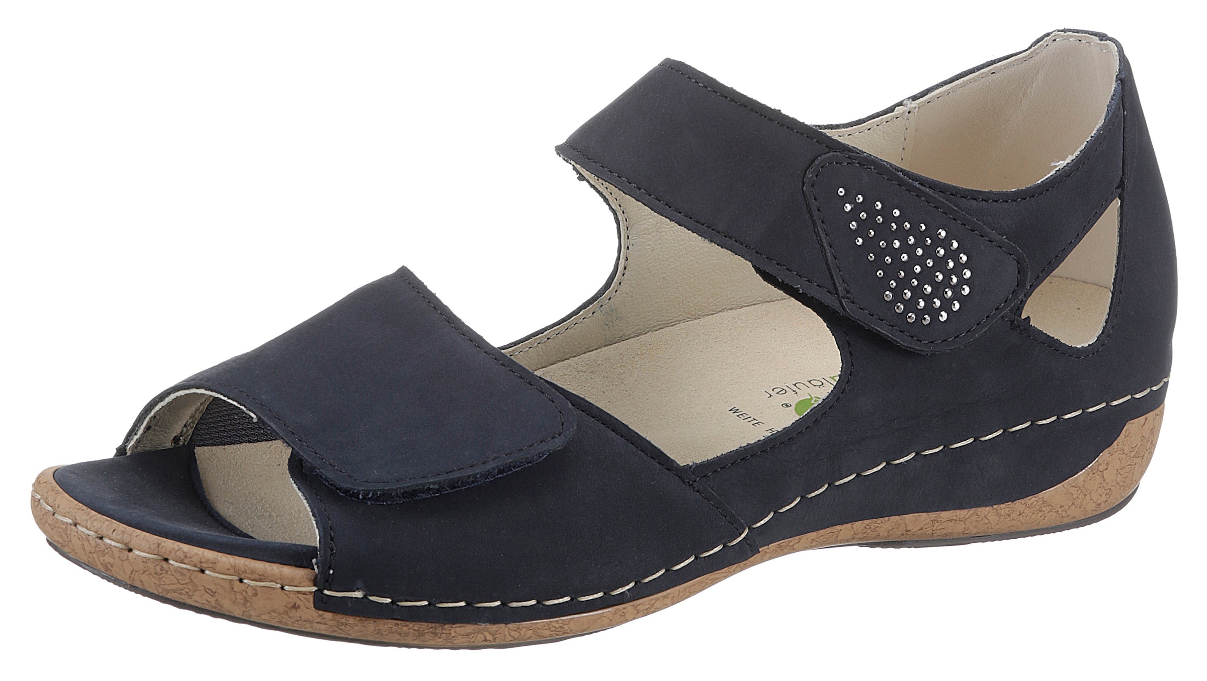 Waldläufer Riemchensandale »HELIETT-SOFT«  , Sommerschuh, Sandalette, Keilabsatz, mit Strasssteine, H-Weite