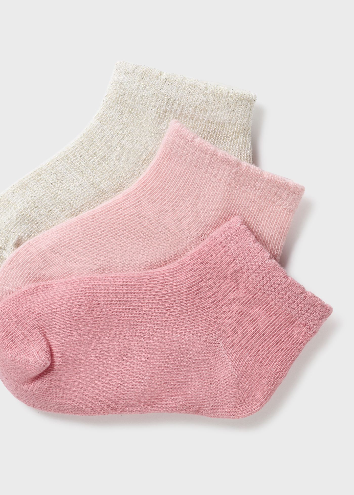 Pacote com 3 pares de meias curtas de algodão orgânico para bebês