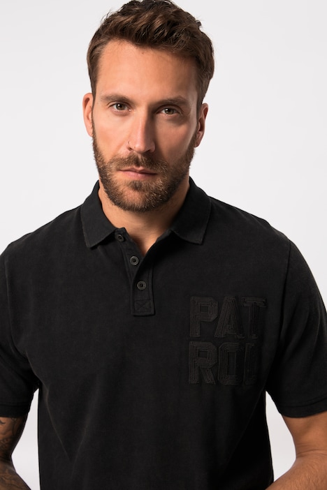 Poloshirt, Halbarm, Pikee, Badges, bis 8 XL