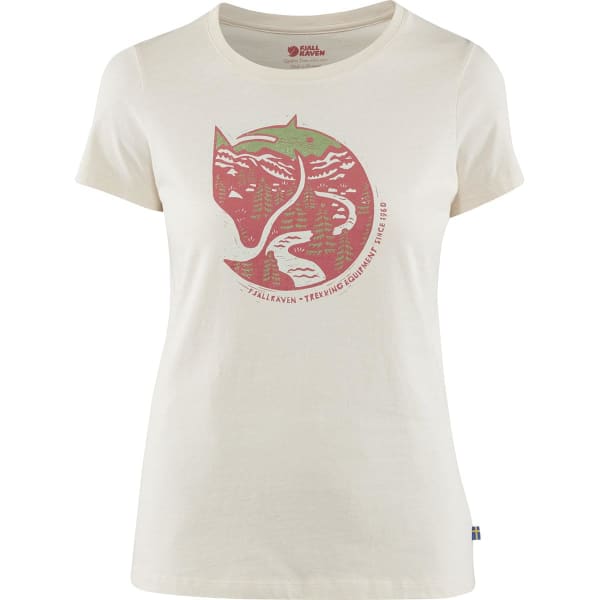 T-shirt FJALLRAVEN ARCTIC FOX PRINT T-SHIRT W CHALK WHITE
