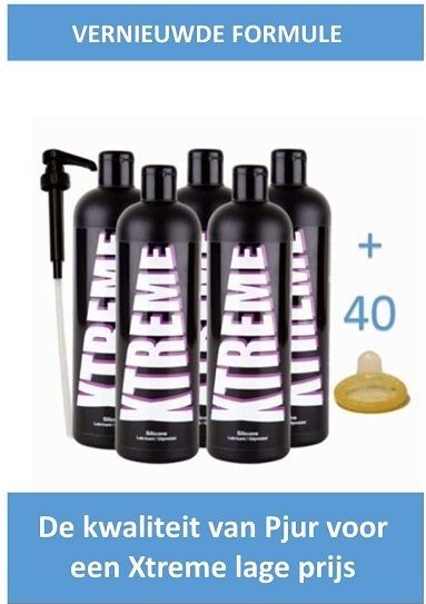 Xtreme - Premium Silicone - Glijmiddel - 500ML - 5 Flessen