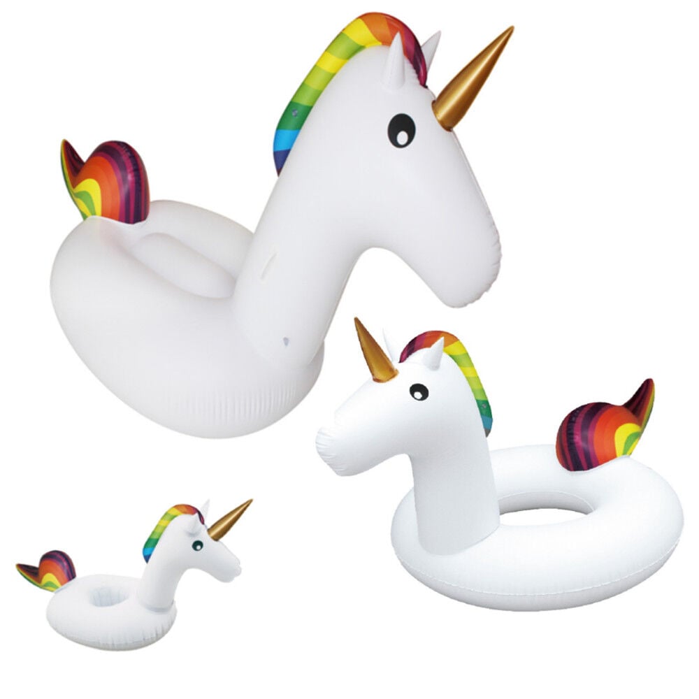 Trio de licornes gonflables