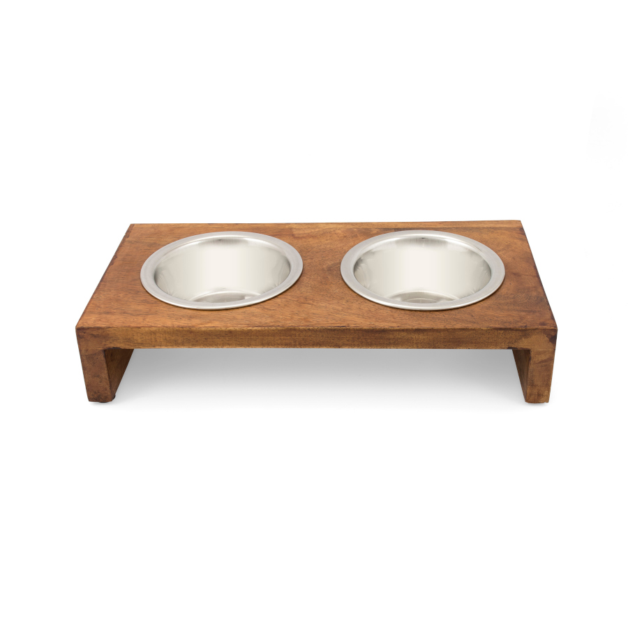 Alimentador duplo para cães Outech Wood Combo