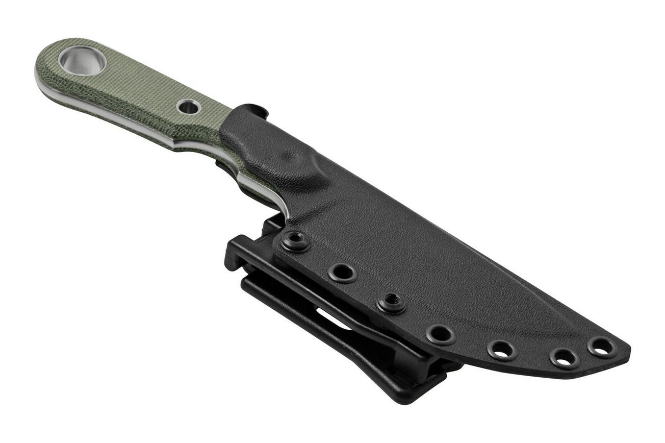 Viper Basic 1 VT4028CB, D2 Droppoint Stonewashed, Black Canvas Micarta , vaststaand mes