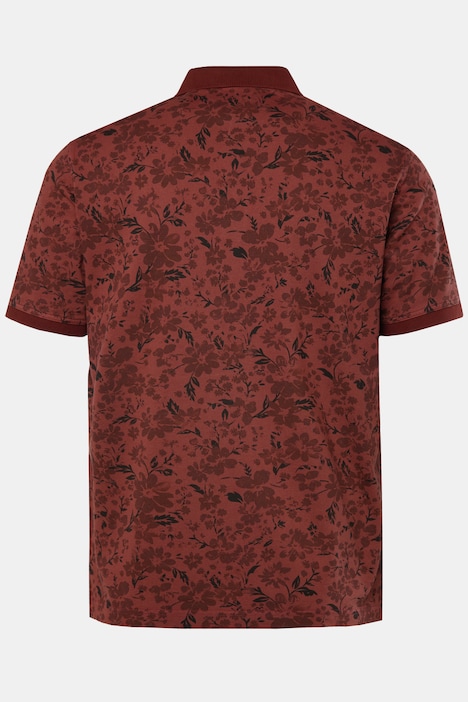 JP 1880 Poloshirt, Halbarm, Piqué, florales Muster, Vintage Look, bis 8 XL