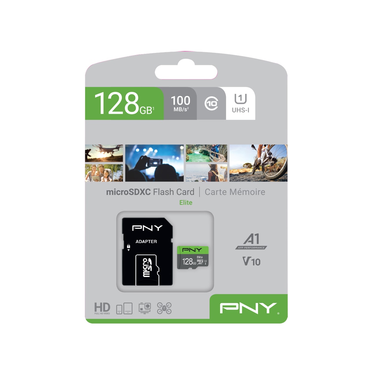 PNY Elite Micro SD V10-minnekort 128 GB