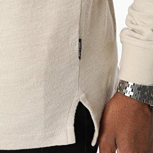 Polo Manches Longues Poche Ben Beige