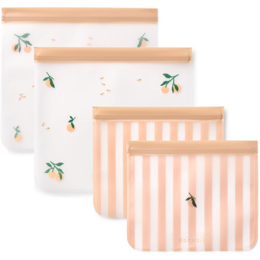 Køb LIEWOOD Peach / Sea Shell Rebus Reusable Madposer 4-Pak