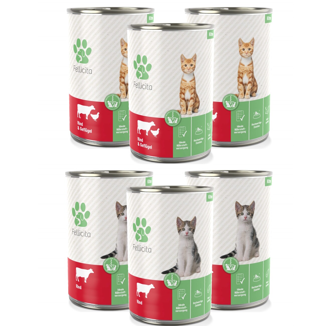 Fellicita Mixpaket Nr. 8 für Kitten 6x 400g