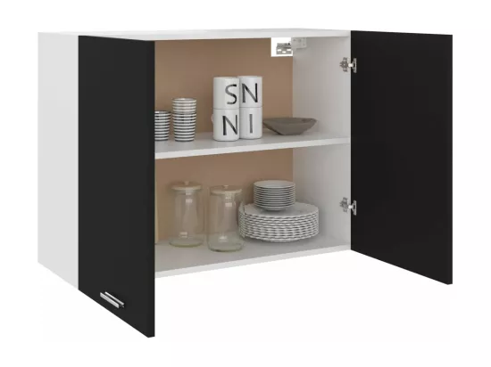 Armoire suspendue Noir 80x31x60 cm Bois d’ingénierie