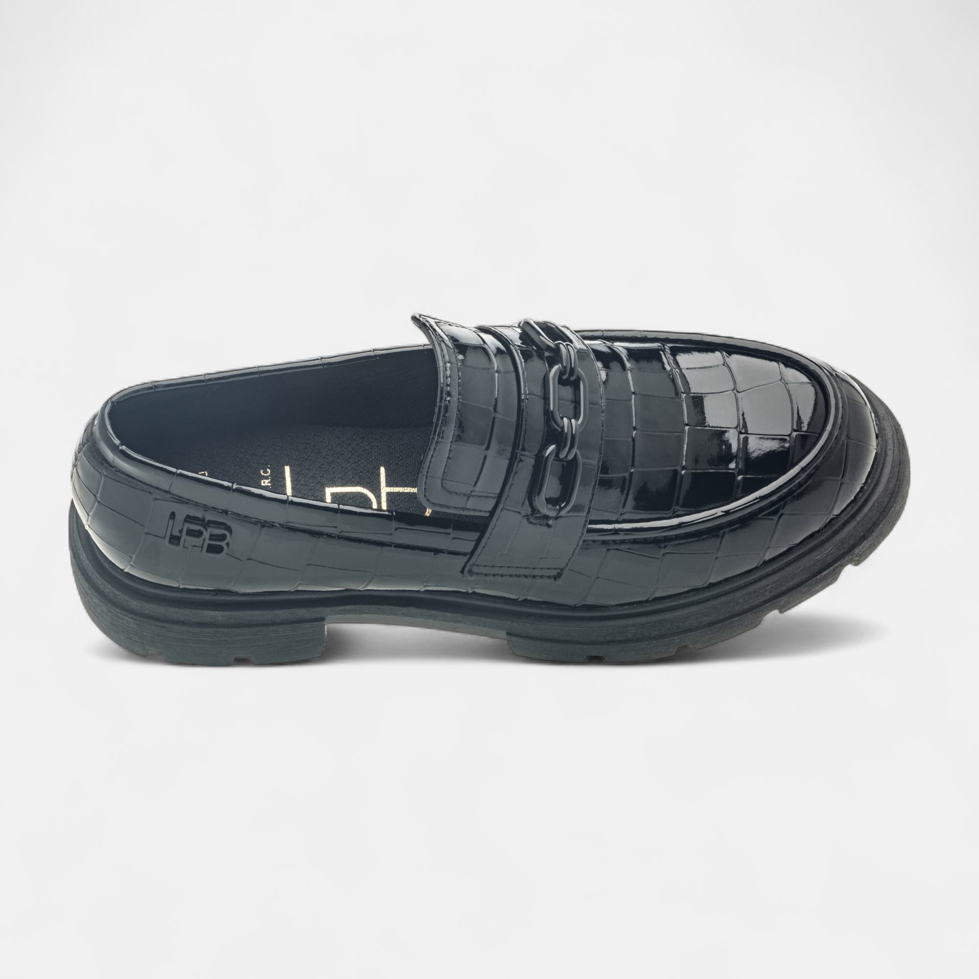 Mocassins Femme noir vernis