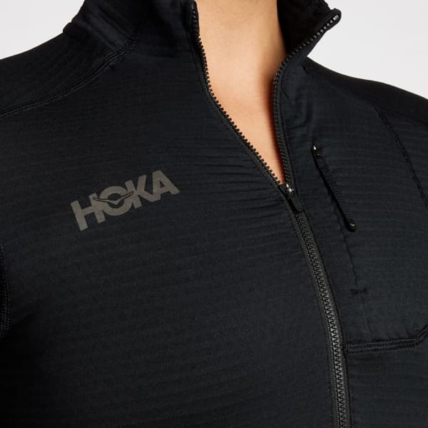 T-shirt trail HOKA ONE ONE W 1/2 ZIP BLACK