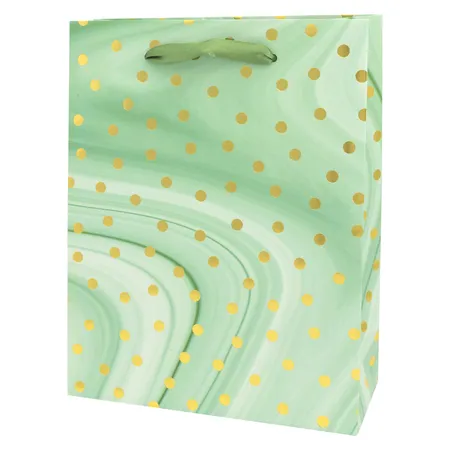 Idena Geschenktasche Dot/grün 18x23x8cm FSC-Mix