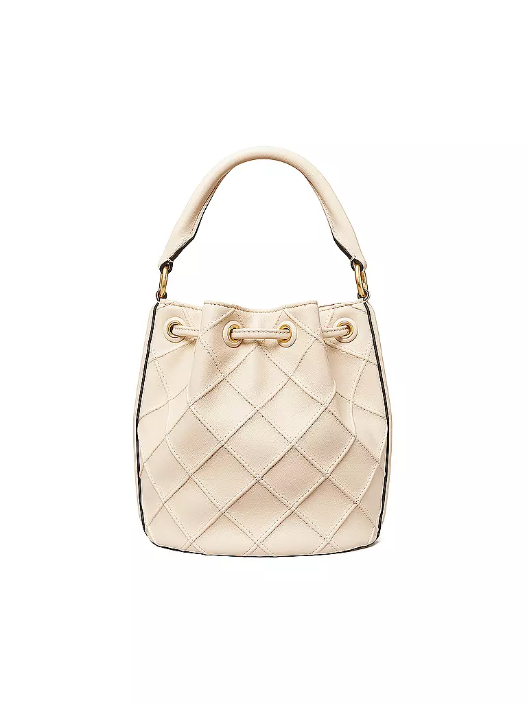 TORY BURCH Ledertasche -Bucket Bag FLEMING S beige