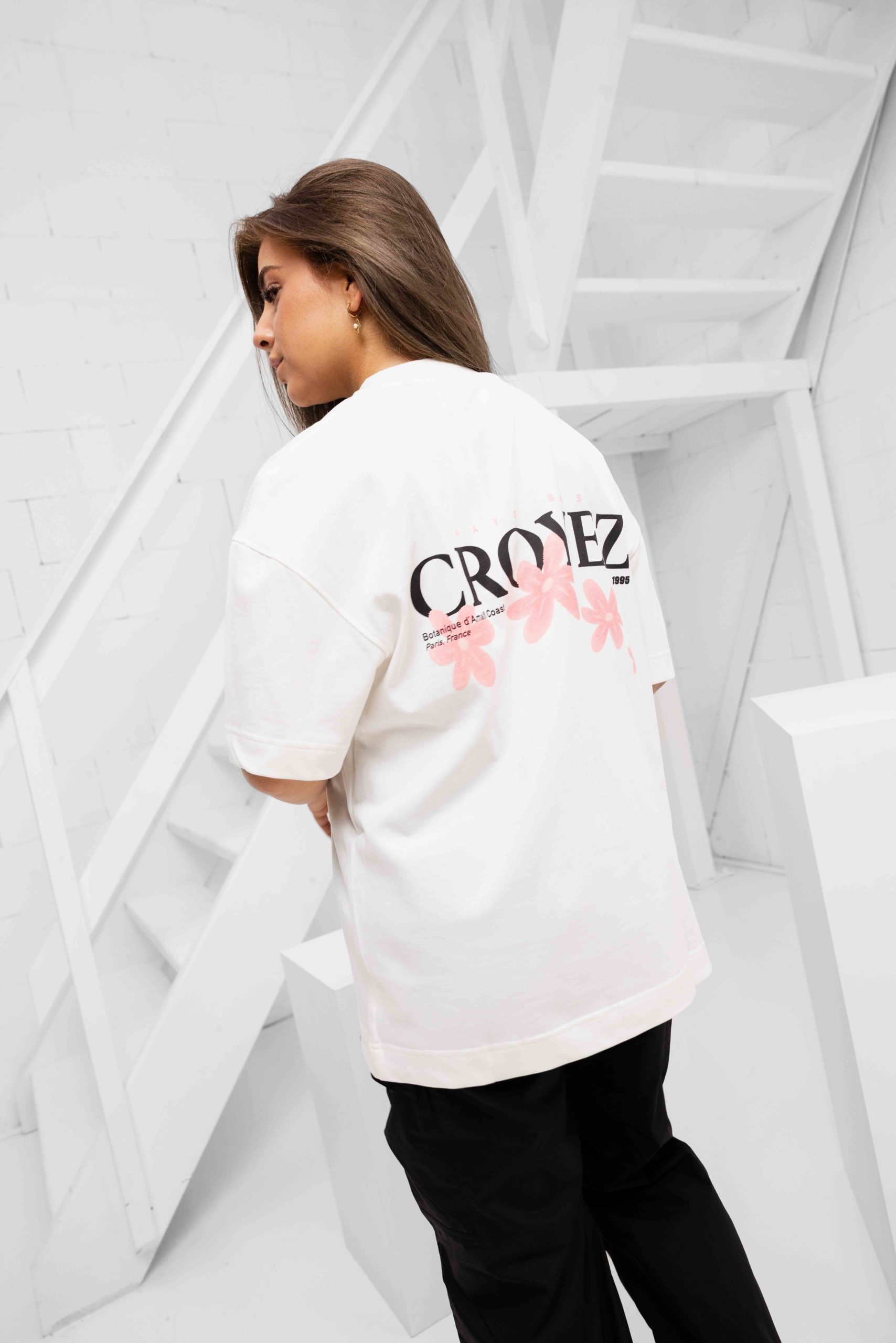 Croyez Botanique T-Shirt Dames Gebroken Wit