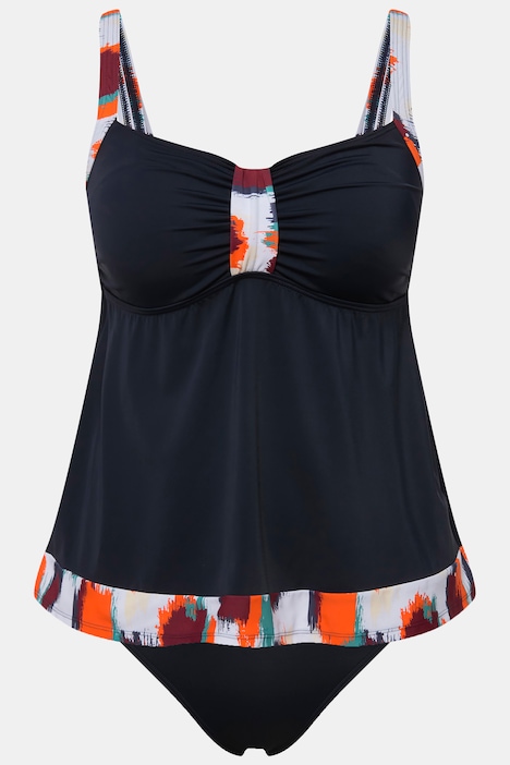 Tankini, Fleckenmuster, Softcups, Träger verstellbar