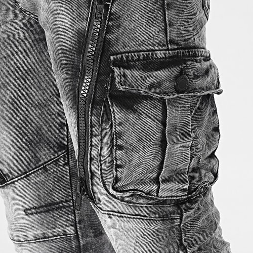 Jean Cargo Slim Gris