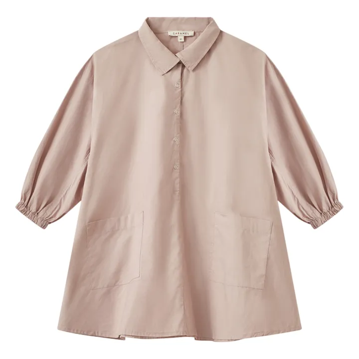 Caramel Robe en Popeline de Coton Anoda | Rose