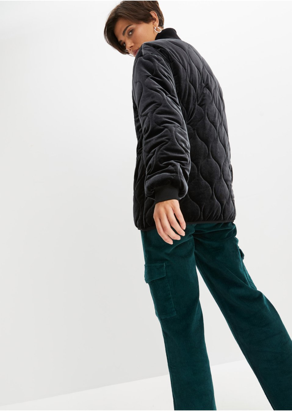 Veste matelassée en velours