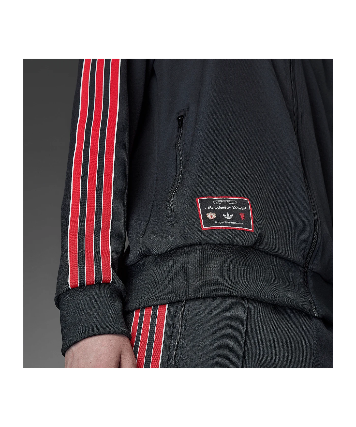 adidas Manchester United Icon Trainingsjacke Schwarz