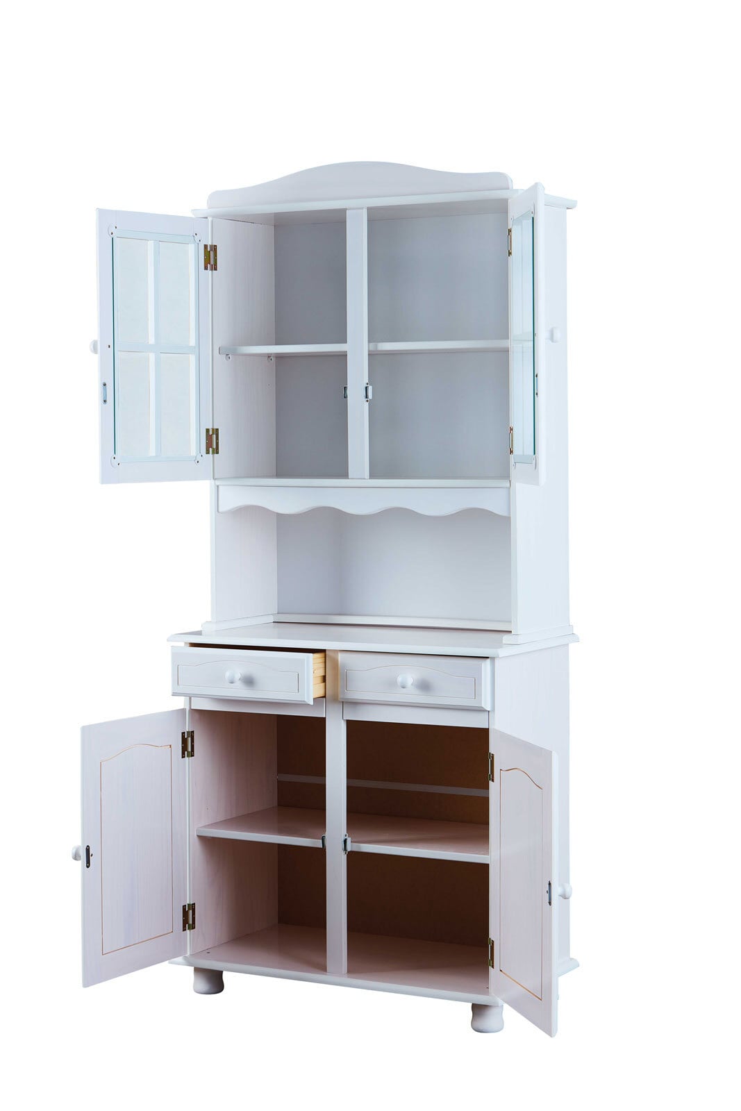 Buffet Adrian Massivholz Kiefer weiß 88x198x43 cm