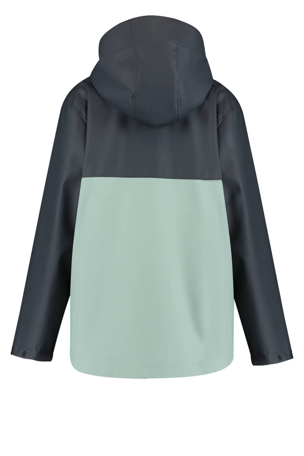 America Today unisex regenjas Jace JR donkerblauw/mintgroen