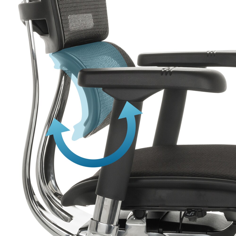 Luxus Chefsessel ERGOHUMAN GEN2 Stoff/Netzstoff mit Armlehnen (höhenverstellbar) hjh OFFICE