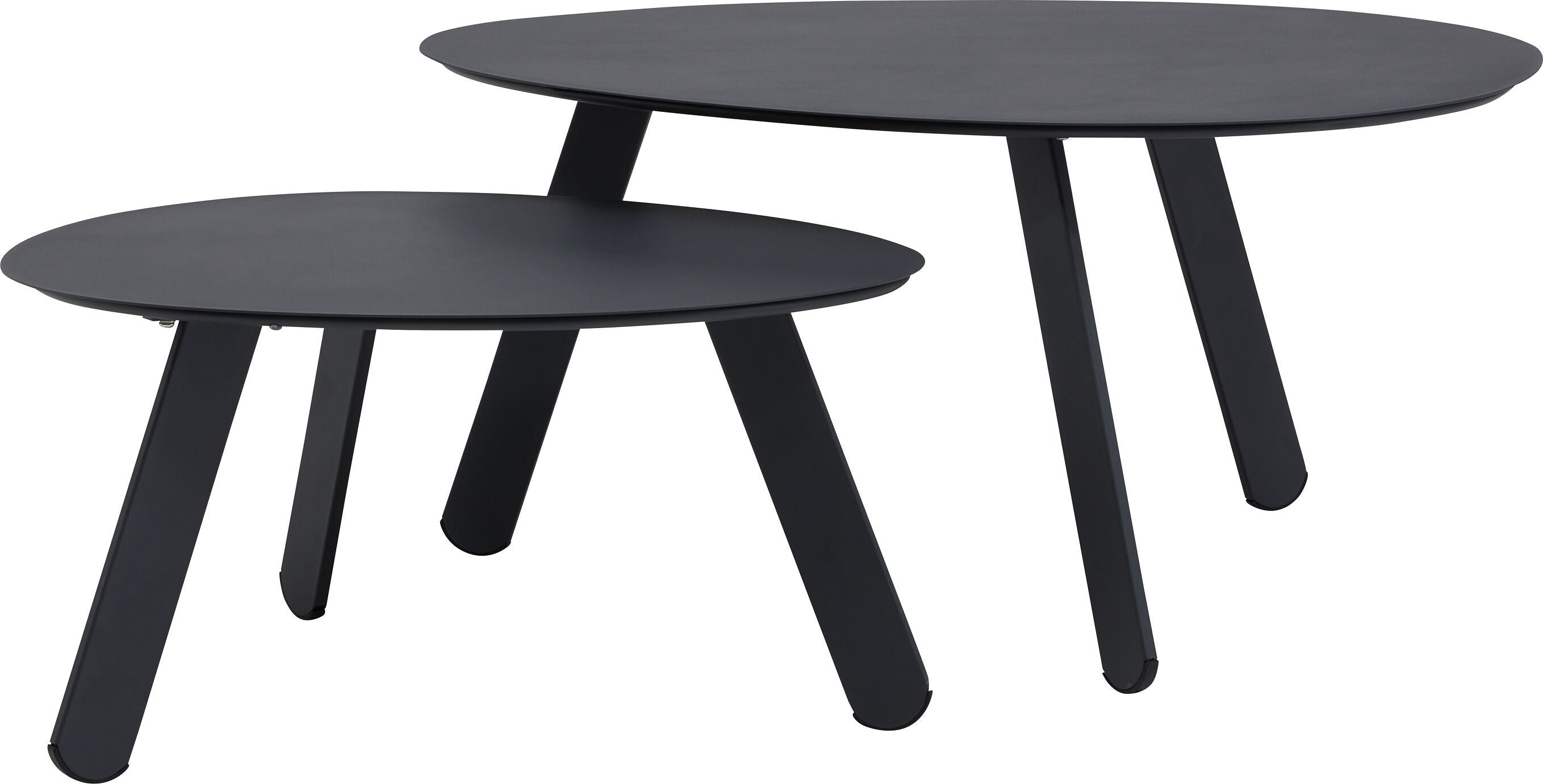 FORMENTERA Beistelltisch - Anthrazit / B: 74.0 cm x T: 60.0 cm x H: 35.5 cm