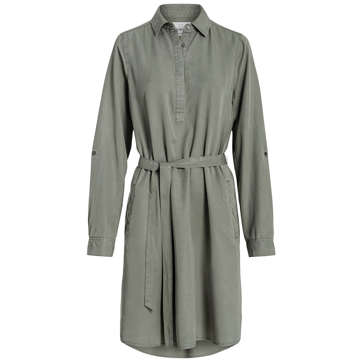 Gina Benotti Damen Kleid mit Bindeband salbei